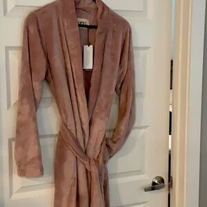 UGG Tan Cozy Robe with Shawl Collar and Tie Belt